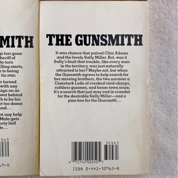 Vintage The Gunsmith All Action Western Romance Novel x4 - Picture 13 of 14